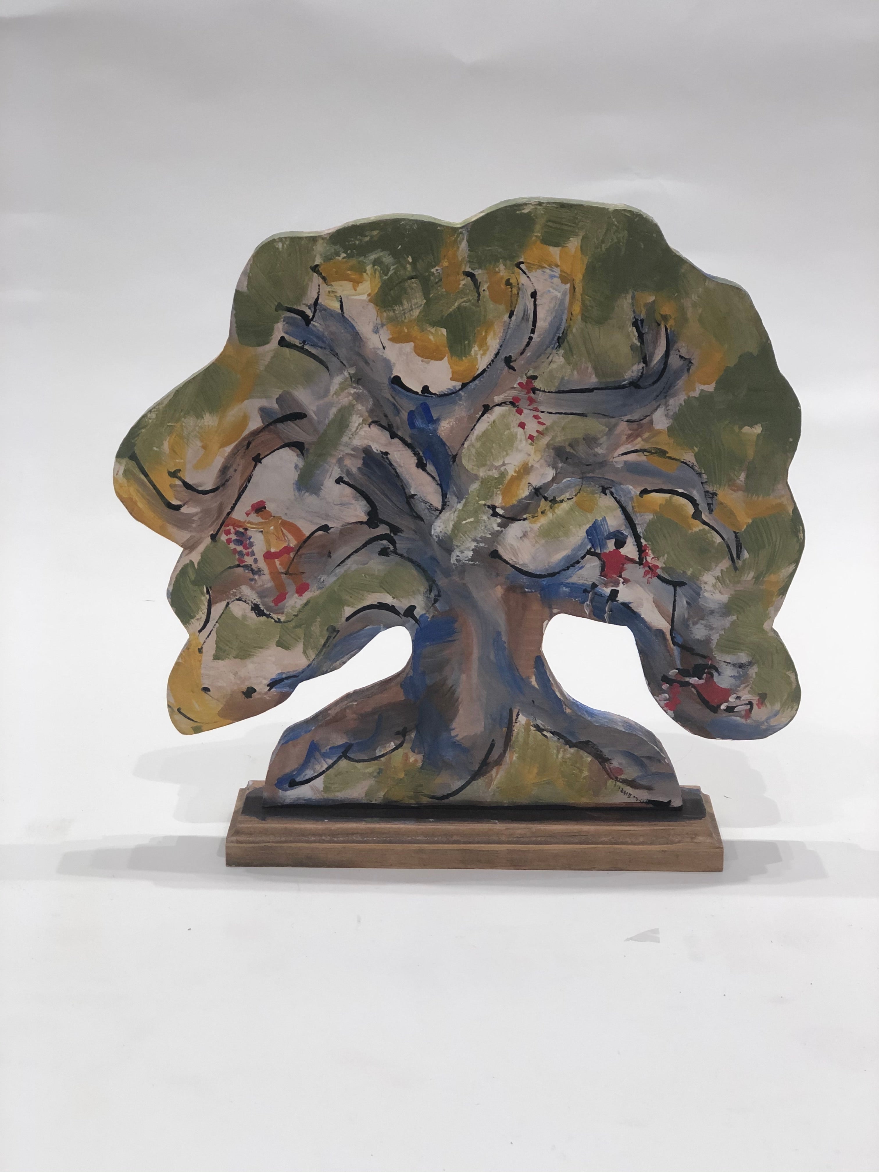 Children Playing in Oak Tree
