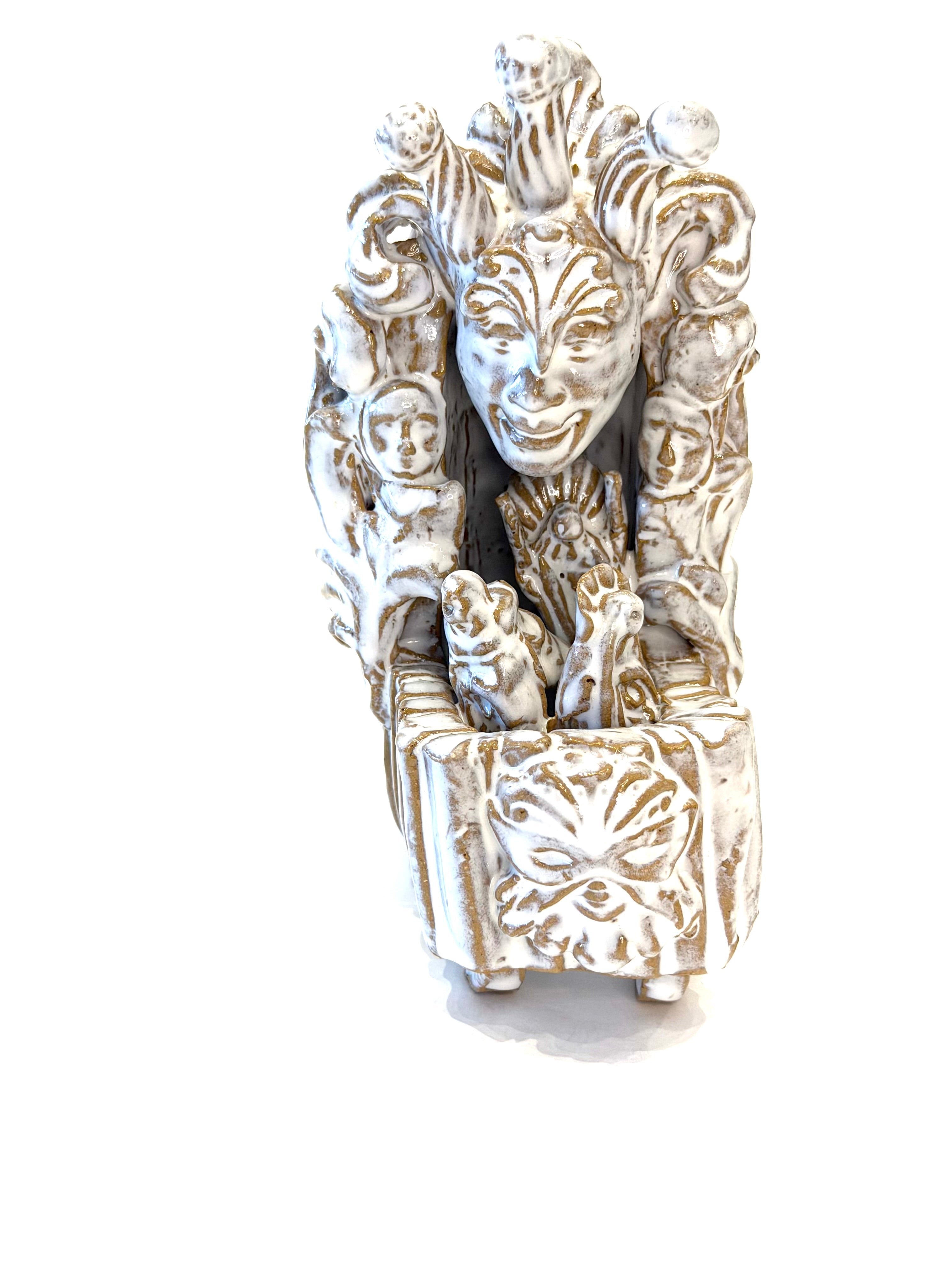 Jester Mardi Gras Float.  Handmade Louisiana Pottery