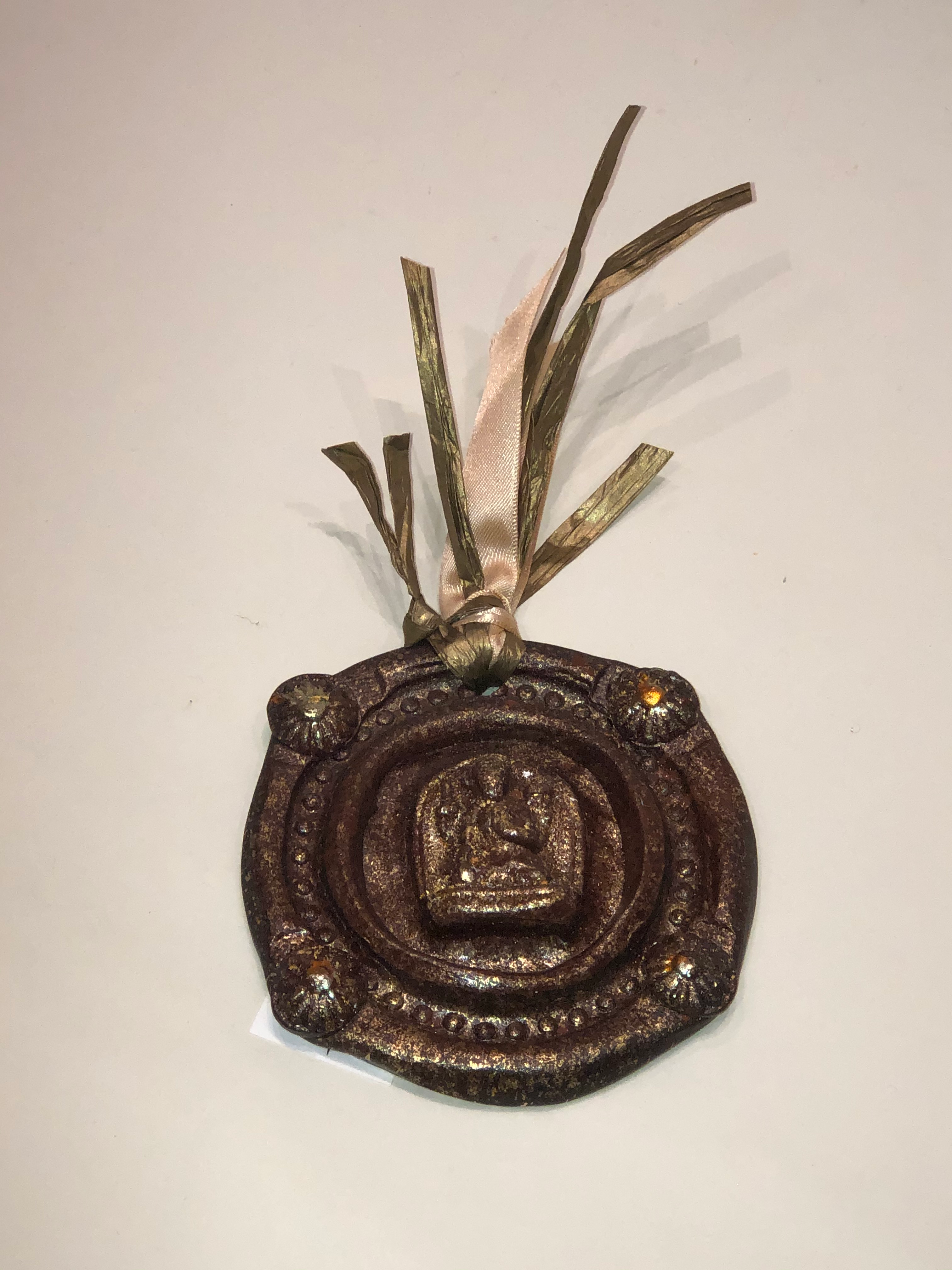 Buddha medallion with Ribbons