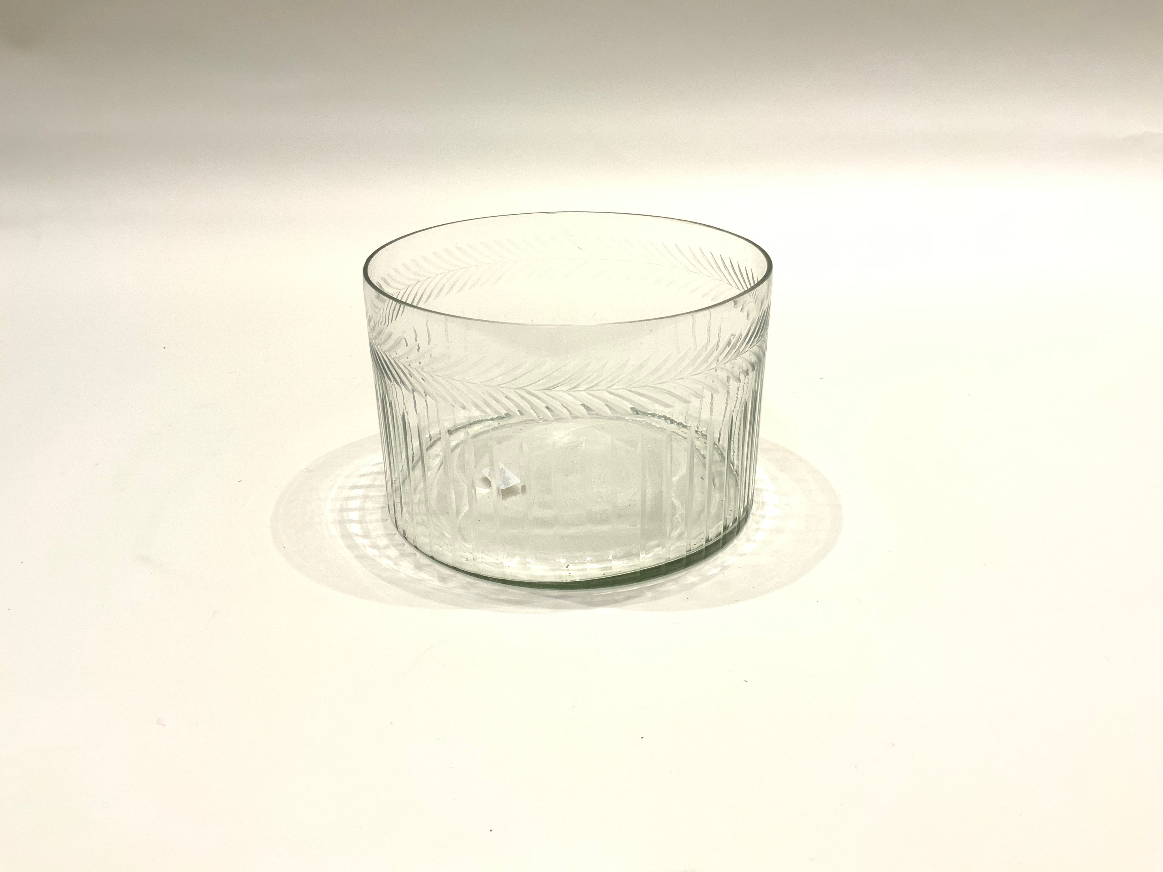 Translucent Glass Bowl with fluted Design