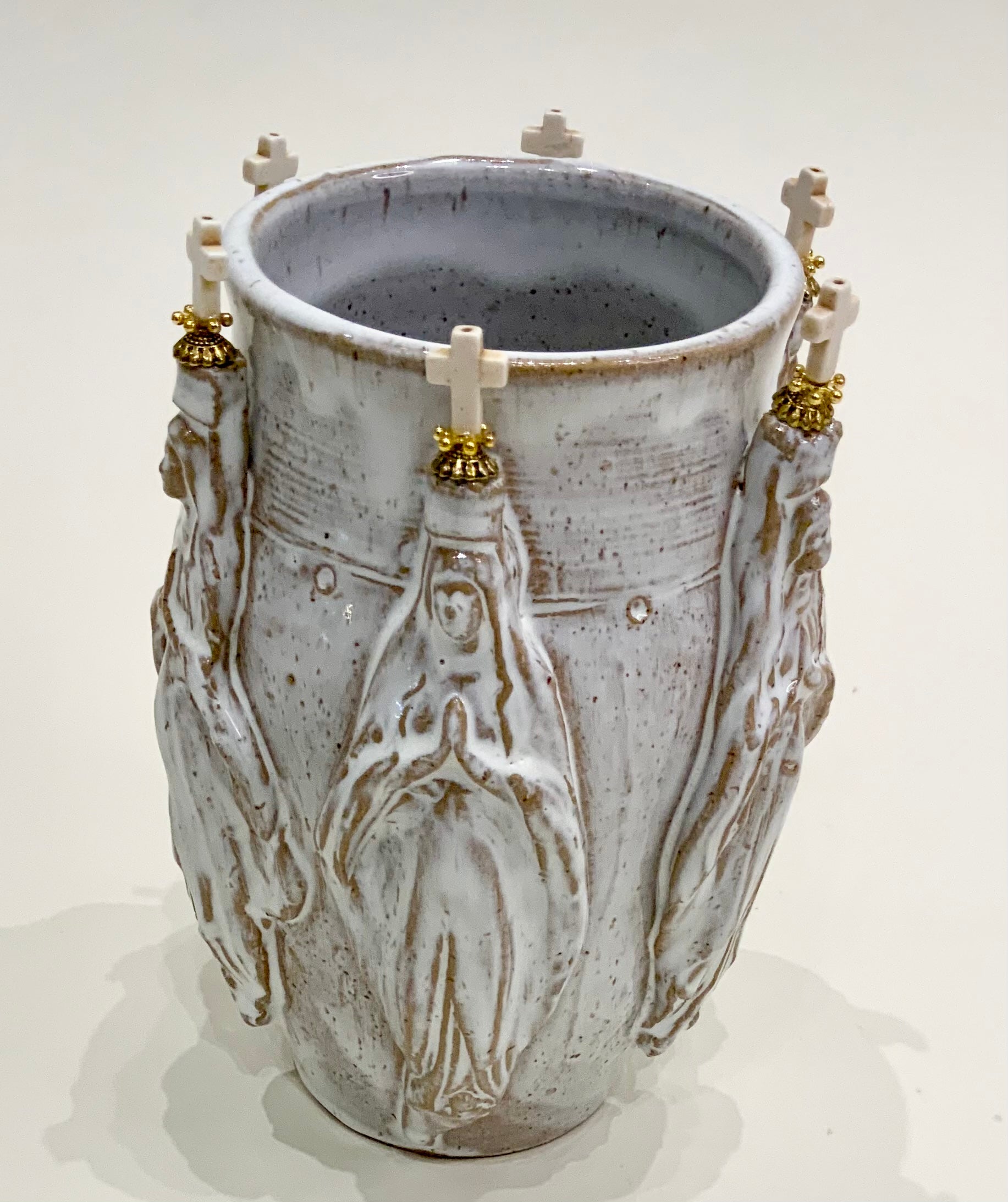 Hand made Large Blessed Mother Vase