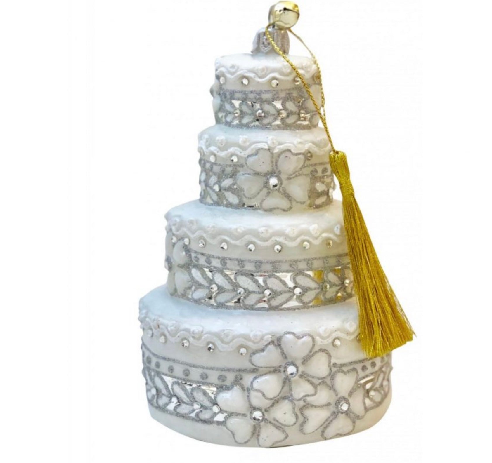 Beauti Wedding Cake Jingle Nog Ornament