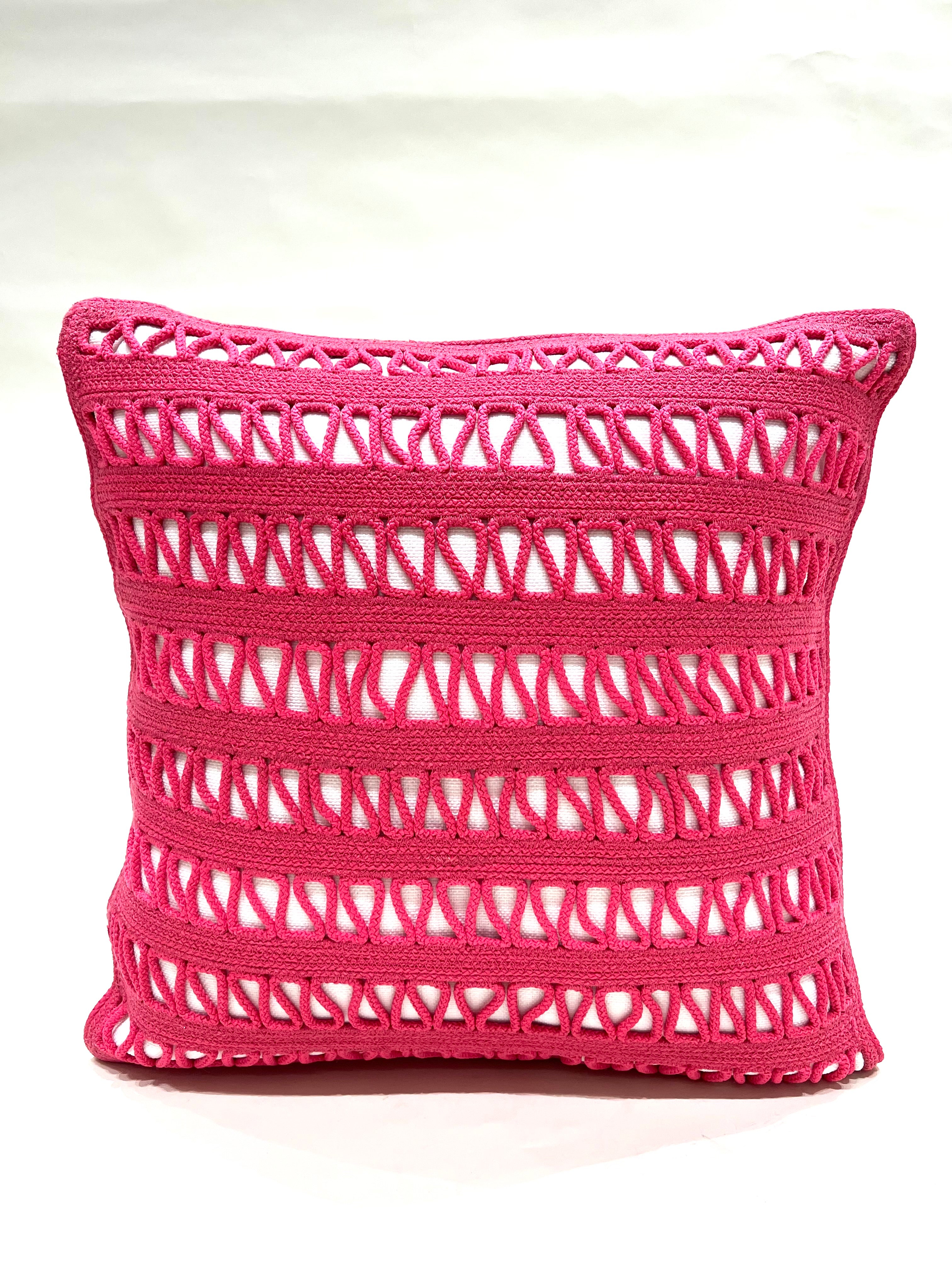 Lanyard Pink Indoor/Outdoor Pillow